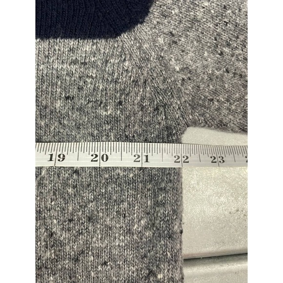 Daniele Blasi Italy Wool Blend Sweater Mens Large Crew Neck Navy Blue Gray - Picture 6 of 8